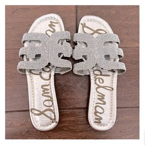 Sam Edelman - Silver Beaded Bay Slide Sandals